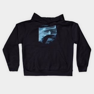 Blue Abstract Camo Kids Hoodie